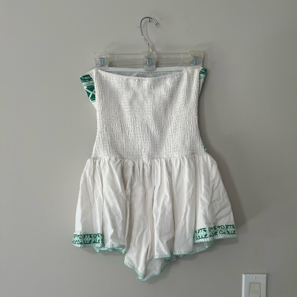 These Three Boutique White and Green Strapless Romper - Picture 9 of 9